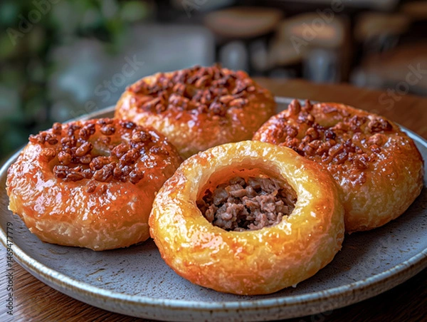 Obraz Peremyachi Tatar-style fried pastries with a hole in the center