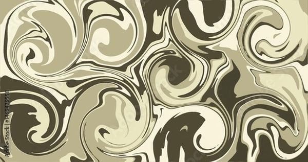 Obraz Abstract marbled background in neutral beige, cream, and brown tones. Elegant swirl design suitable for packaging, prints, or digital backdrops.