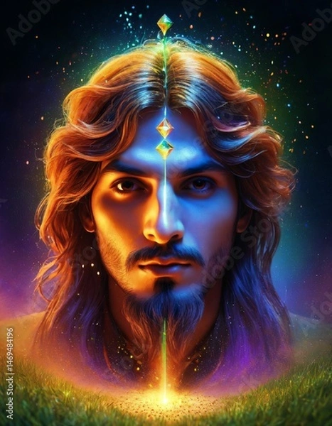 Fototapeta Different aesthetic and artistic visual designs that may be of interest to people interested in mysticism, mysticism and contemplation