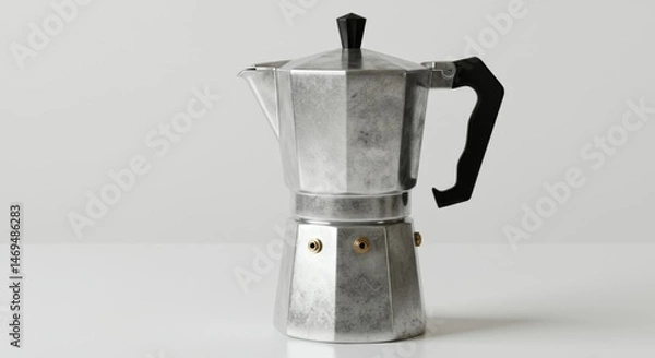 Fototapeta coffee maker on a white background