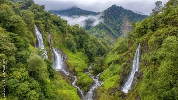 Obraz waterfall in yosemite national park
