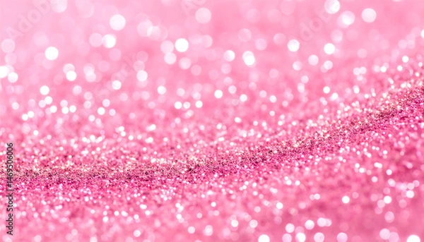 Obraz Shimmering elegance: A captivating pink glitter background with bokeh effects