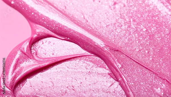 Obraz Striking Pink Viscosity: Abstract Macro Texture with Glimmering Accents