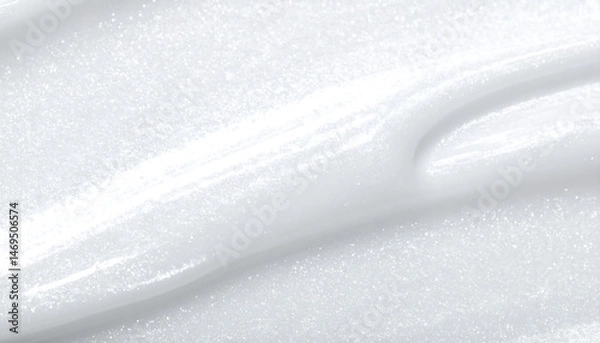 Obraz Luxurious white cream with shimmering highlights for skincare products