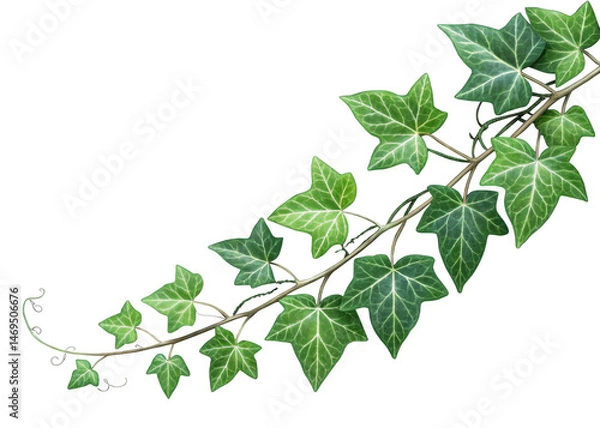 Fototapeta Ivy vine isolated on a transparent background.