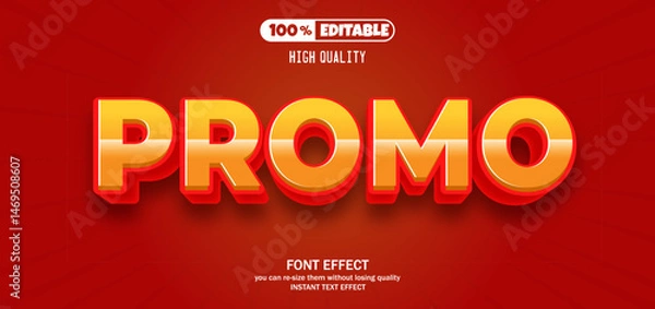 Fototapeta Promo text effect. Editable text effect
