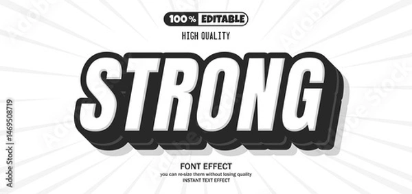 Fototapeta Strong text effect. Editable text effect
