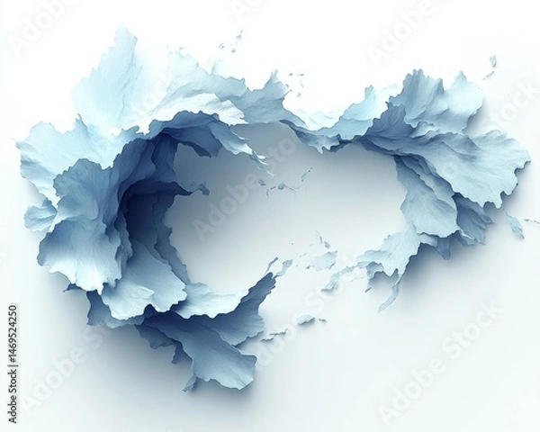 Obraz Abstract light blue organic forms