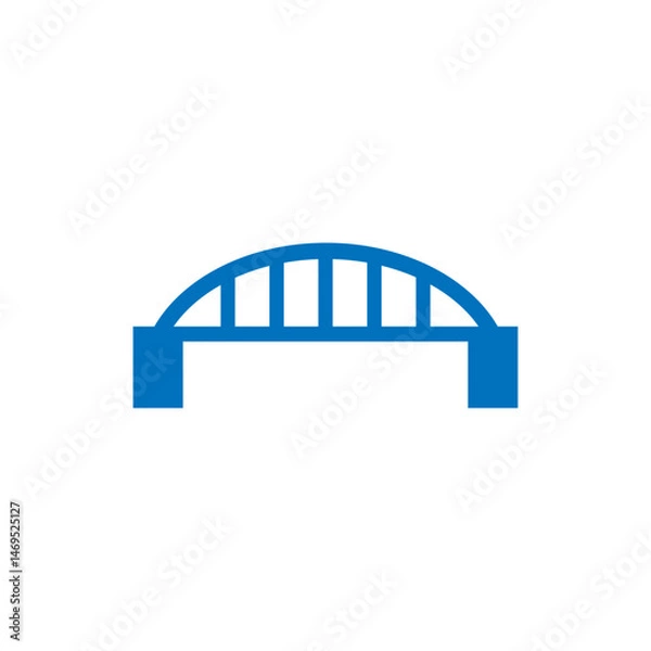 Fototapeta Bridge construction vector logo design