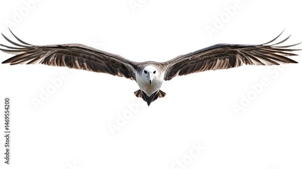 Fototapeta Majestic Albatross Flying on Isolated White Background for Adobe Stock Photos