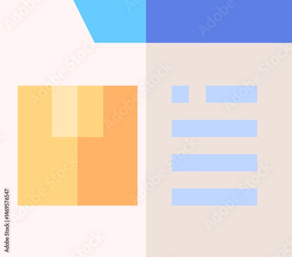 Fototapeta parcel illustration on a white backgro