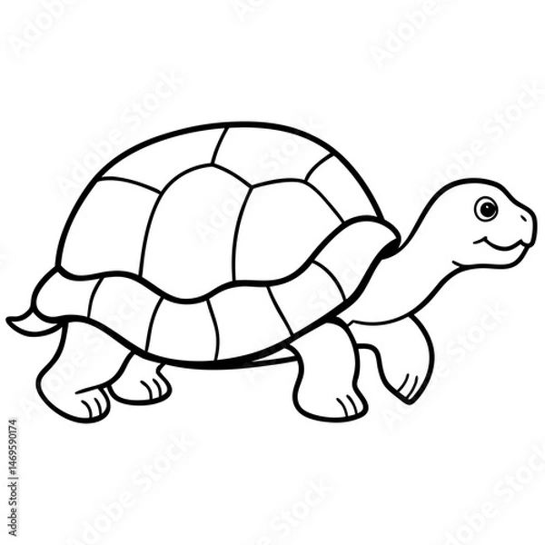 Obraz Modern Tortoise One-Line Art
