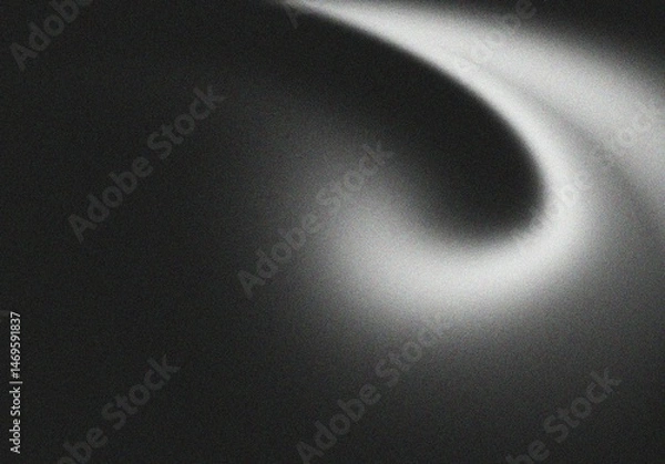 Fototapeta black and white monochrome abstract gradient background with noise texture grunge dark grainy  