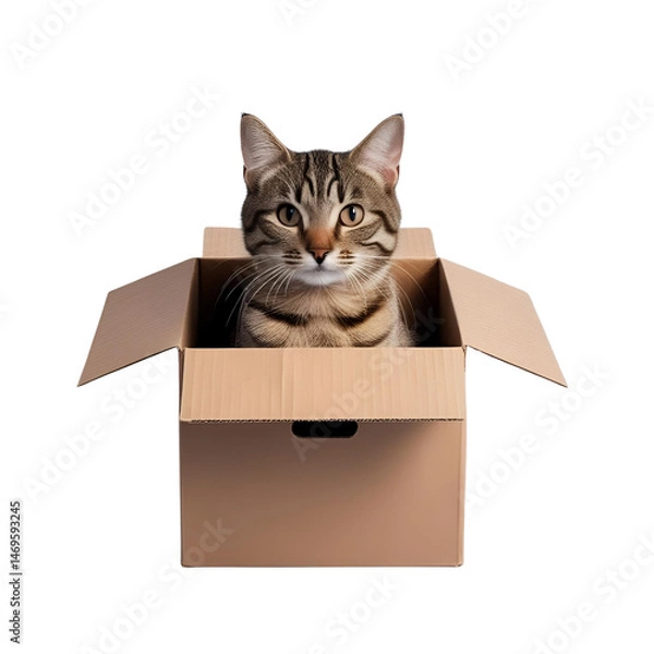 Obraz cat in box