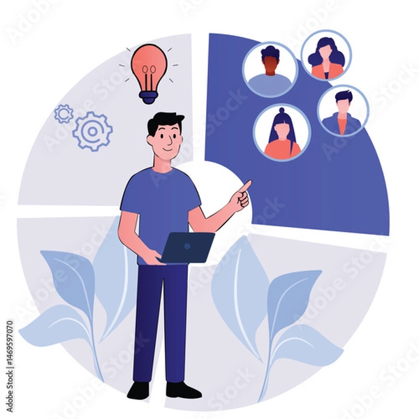Fototapeta Audience segmentation abstract concept illustration