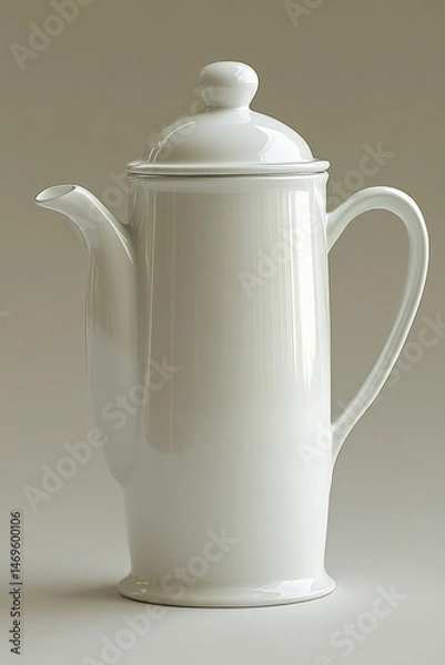 Obraz Elegant white ceramic coffee pot