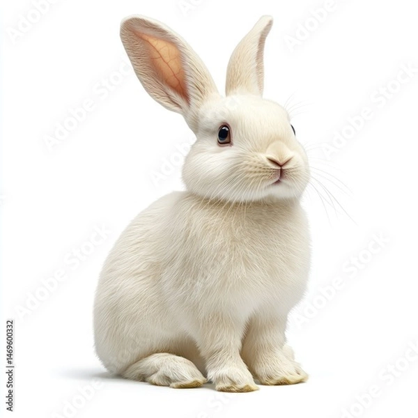 Obraz Adorable white rabbit