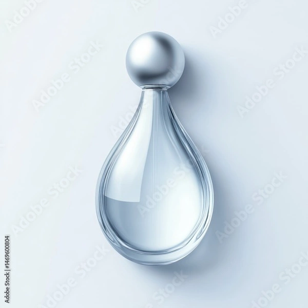 Obraz Elegant, clear perfume bottle, teardrop shape