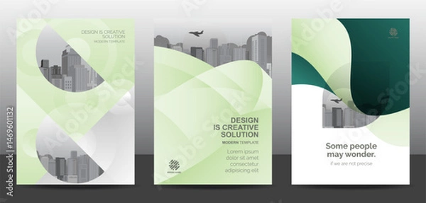 Fototapeta Template vector design set for Brochure, AnnualReport, Corporate Presentation, Portfolio, Flyer, layout modern, posters collection Eps10