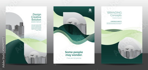 Fototapeta Template vector design set for Brochure, AnnualReport, Corporate Presentation, Portfolio, Flyer, layout modern, posters collection Eps10