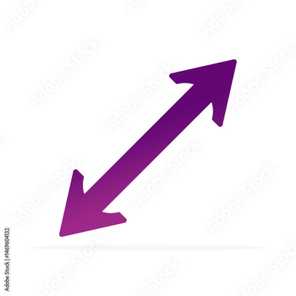 Fototapeta double arrow icon, colored flat vector. modern and minimalist design.