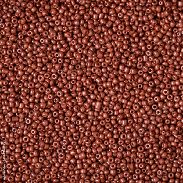 Obraz small, brown beads for handicrafts, textured pattern