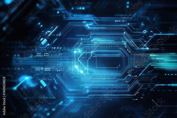 Fototapeta futuristic electronic circuit technology background