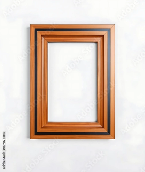 Fototapeta A simple and elegant, empty picture frame. Perfectly crafted and minimalist.