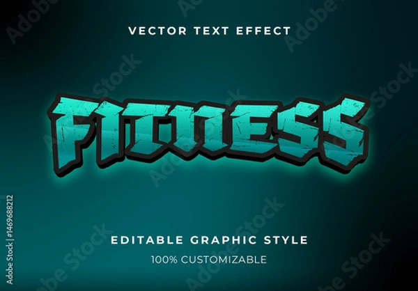 Obraz Green And Black Bold Font Rough Sports Team Text Effect