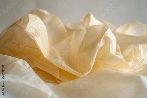 Obraz Soft, crumpled fabric in warm tones creating an abstract texture with gentle light background