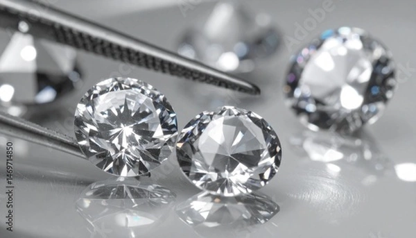 Obraz 輝くダイヤモンドの宝石。AIで生成	