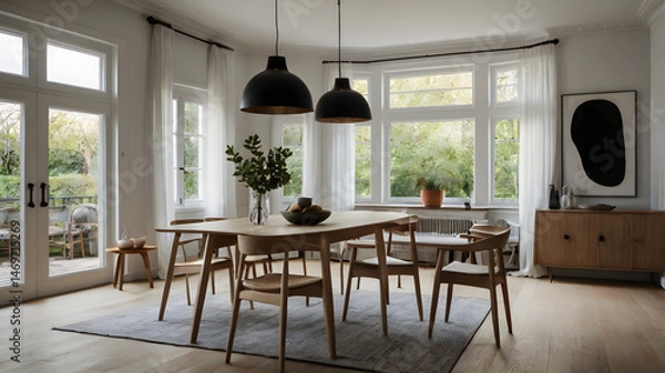 Obraz modern dining room with table