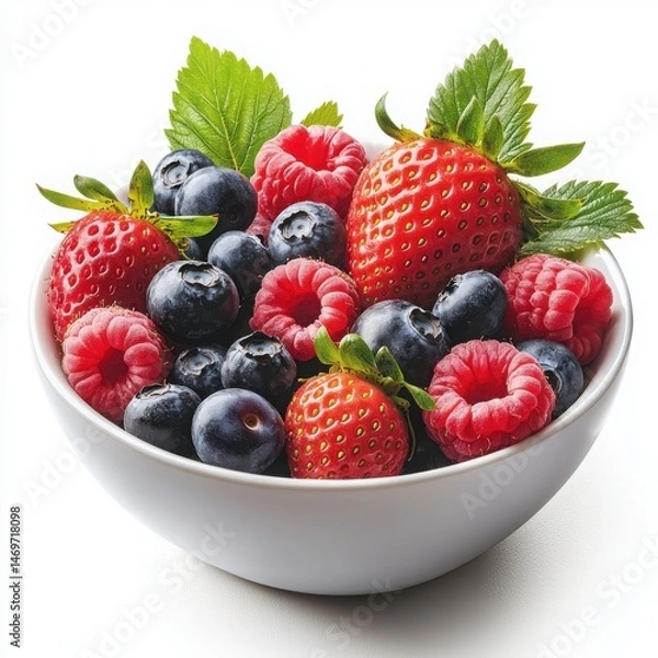 Fototapeta Delicious Mixed Berry Bowl for Healthy Snacking