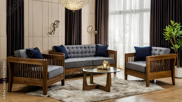 Obraz modern living room with luxury sofa