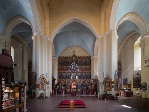 Obraz Cathedral of the Theotokos, byzantine  styled Orthodox Church in Vilnius, Lithuania