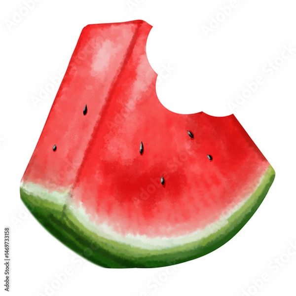 Fototapeta watermelon isolated on white background