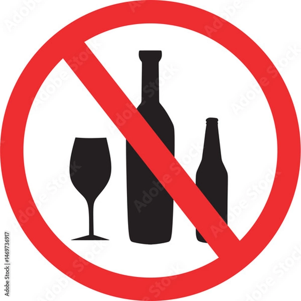 Fototapeta no alcohol - no alcohol consumption in this place