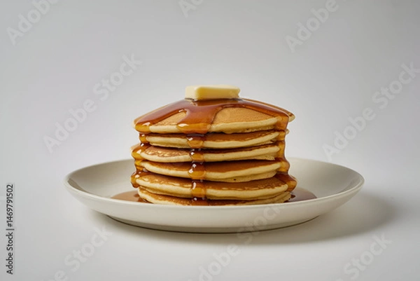 Fototapeta stack of pancakes on a plate