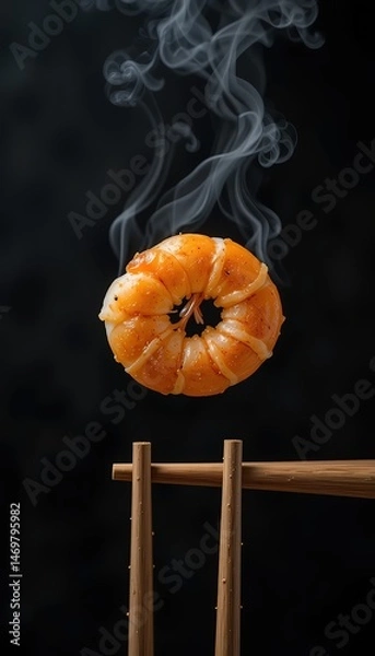 Fototapeta Steaming Prawn Perfection