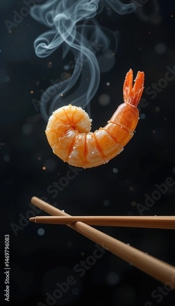 Fototapeta Steaming Prawn Perfection