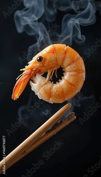 Fototapeta Steaming Prawn Perfection