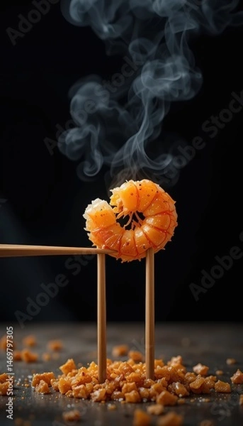 Fototapeta Steaming Prawn Perfection