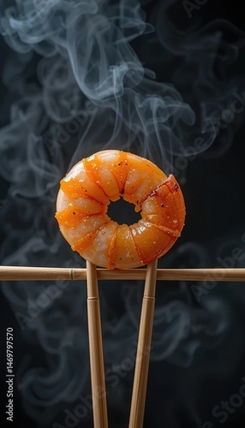 Fototapeta Steaming Prawn Perfection