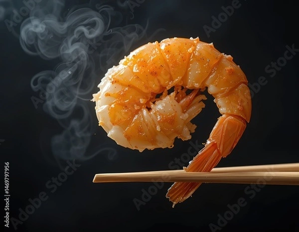 Fototapeta Steaming Prawn Perfection