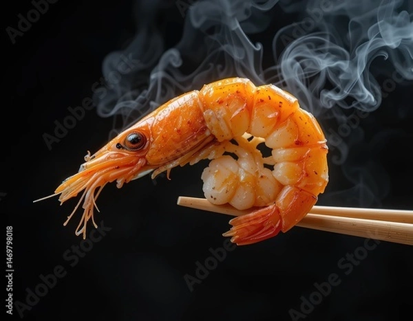 Fototapeta Steaming Prawn Perfection
