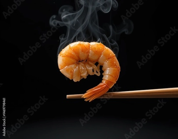 Fototapeta Steaming Prawn Perfection