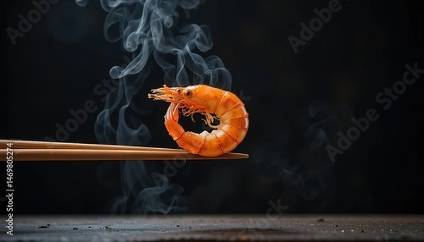 Fototapeta Steaming Prawn Perfection