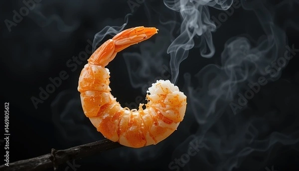 Fototapeta Steaming Prawn Perfection