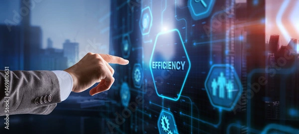 Obraz Manager businessman plan to increase efficiency