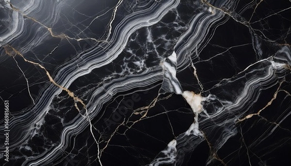 Fototapeta black marble texture background natural with scratched